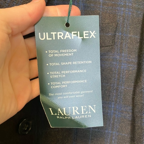 NWT Lauren Ralph Lauren Ultraflex Lindsay Brown Plaid Double Breasted Blazer - Picture 5 of 9